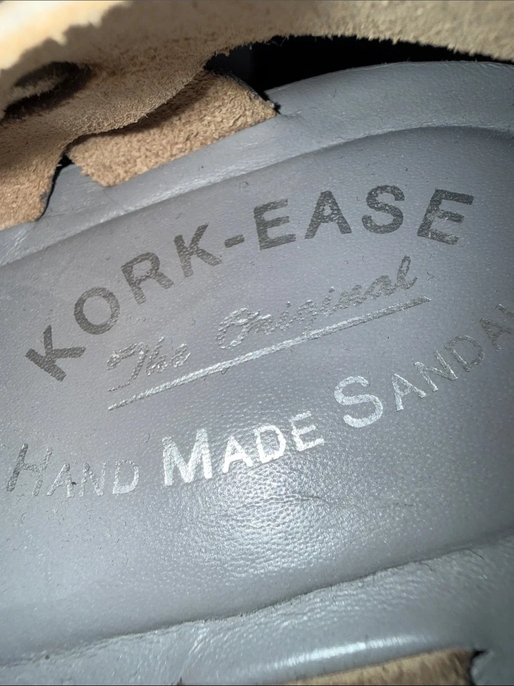 Kork-Ease Taupe Crisscross Ankle-Strap Platform Sandals